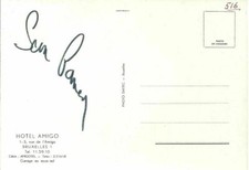 SEAN CONNERY Original Autogramm signierte Postkarte Hotel Amigo Bruxelles selten