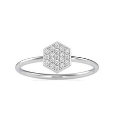 0.12 CT Rundschliff Kunstdiamanten Grown Diamant Damen Ring Mit 950 Platinum