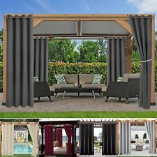 2x Outdoor Vorhange mit Ösen Wasserdicht Blickdicht Vorhänge UV Schutz Gardinen