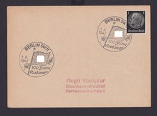 Berlin Deutsches Reich Drittes Reich Karte Postsache SST 100 Jahre Postamt n.