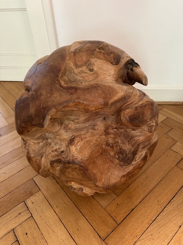 Teak holzkugel 55cm schwer - teak-holzkugel,
