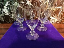 6 Edle Kristallglas Wassergläser / Softdrinkgläser auf Fuss