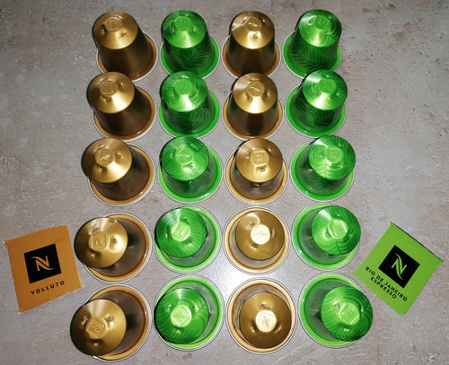 Leere alu kaffee kapseln - leere,