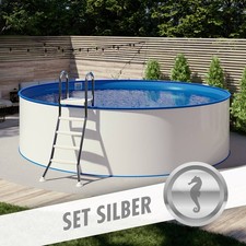 Rund Pool Set SILBER Ø 4,50 x