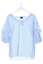 MINX BY EVA LUTZ Schlupf-Bluse Damen Bluse Gr. DE 38 blau-weiß Casual-Look