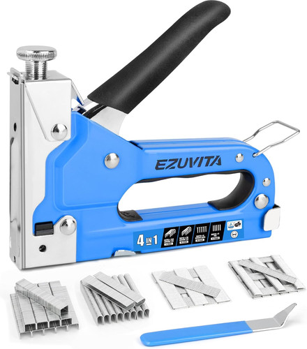 Handtacker set - 4-in-1, (blau)