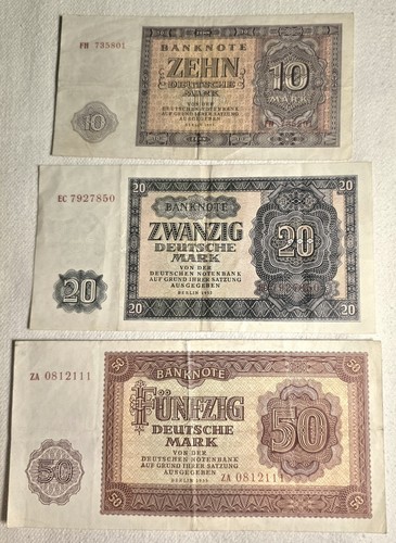 Banknoten lot 1955 ddr zu - 3,