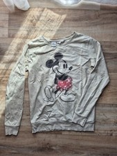 Disney, C&A Clockhouse, Gr. S, Langarm, Pullover, Shirt, Beige, Mickey Maus