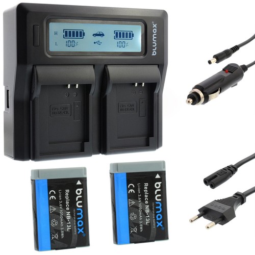 Akku lader für canon - 2x, +