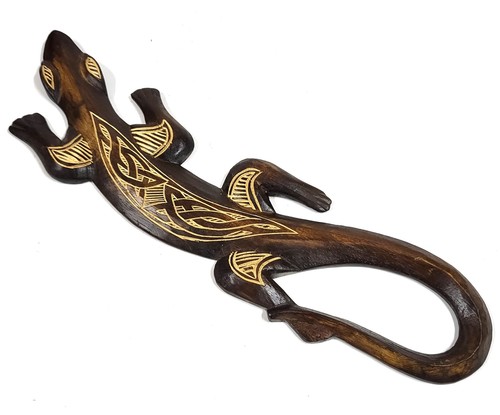 Vintage holz gecko echse - holz, –