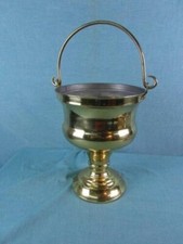 Sektkühler Messing Weinkühler Pokal Antik Verziert Eistonne Schale Vintage 15d3