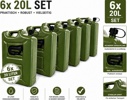 20l benzinkanister - 6x,