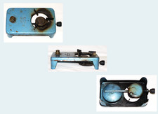 Spirituskocher aus der DDR, DESCA, Blau, einflammig Maße: 28(mit Dreher)x14x9cm