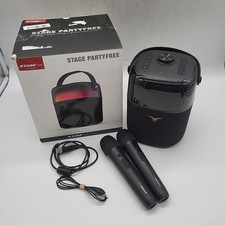 Tragbarer Karaoke Maschine, Karaoke Anlage 2 Mikrofonen- Kratzer am Lautsprecher