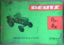 Deutz Schlepper D25.2 + D30 + Ersatzteilliste