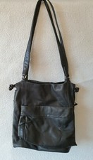 Handtasche Umhängetasche Borella Tasche Leder schwarz top
