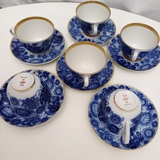 LFZ Lomonosov Tee Set "Feuervogel" 6St. Tee/Kaffeetassen mit Untertassen12Teile