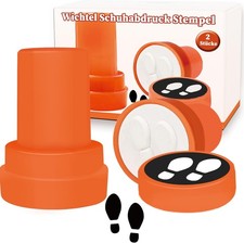 2 tlg Wichtel Stempel Schuhabdruck Füßchen Spur im Schnee Puppenhaus Zubehör