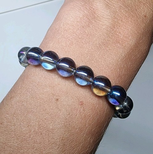 Aqua aura perlen - aqua, armband