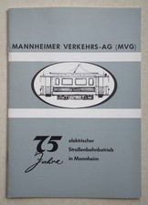 Broschüre 75 Jahre elektrischer Straßenbahnbetrieb in Mannheim 1900-1975