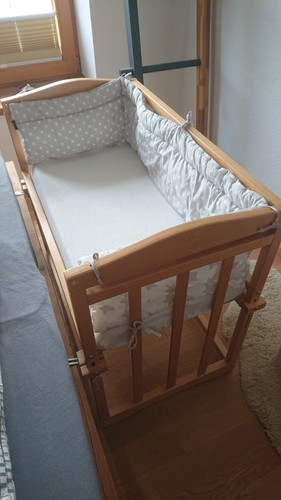 Beistellbett aus buche mit - aus,