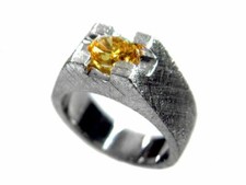Herren Solitär Ring Silber