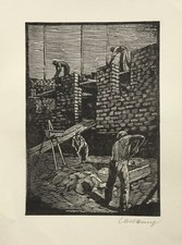 Carl Rang Holzschnitt Auf der