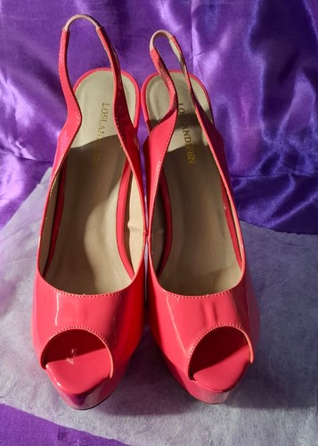 Plateau stilettos lack pink - plateau,
