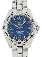 BREITLING Colt Ocean A57350 blau Gehäusegröße 33mm Damenuhr gebraucht #101021