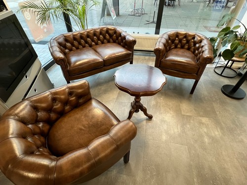 Chesterfield orig leder couch - orig.,