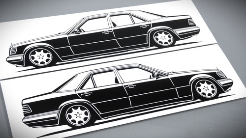 Mercedes w124 aufkleber - mercedes,