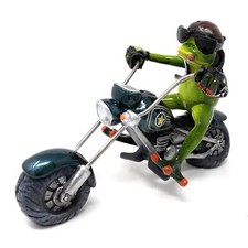 Dekofigur Frosch auf blauem