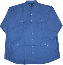 Übergrößen edles Herren-Hemd Blau KAMRO mit Seidenglanz 4XL-14XL