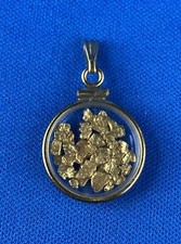 Kleiner Jugendstiel Nuggets Anhänger wohl von einem Goldgräber