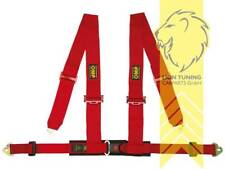 OMP Sport Hosenträger Gurt 4 Punkt 3 Zoll mit ECE rot