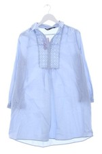 ZARA Blusenkleid Damen Kleid Gr. DE 38 blau-weiß Casual-Look