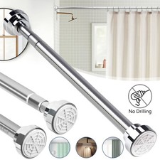 Duschvorhang-Spannstange Edelstahl Teleskopstange für Badezimmer Ohne Bohren