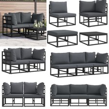 Gartenmöbel Schwarz Aluminium