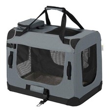 Hundetransportbox Hundebox faltbar Autotransportbox XL Dunkelgrau B-WARE