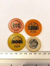 Paket 4 Wertmarken Kasino Nice