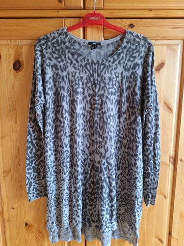 Pullover leo print grau - gr.,