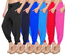 Damen Jogginghose Haremshose Yoga Pumphose Pluderhose Baggy Ballonhose joggpants