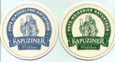 sehr schöner alter Bierdeckel Kapuziner Weissbier naturtrüb       F