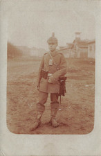 Foto 1.WK  Portrait Soldat mit Pistolentasche Luger P08 MARINE