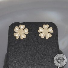 Wert 590 € Brillant Ohrringe (ca. 0,14 carat) 750 18 Karat Gelb Gold xxyy