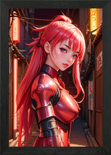 Anime Mädchen in roter