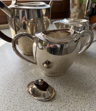 Kaffee-Teeservice, 3-teilig, Versilbert, Vintage Art Deco