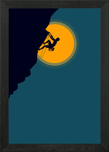 Klettern silhouette gerahmtes - klettern,