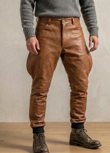 Neue braune biker - braune, biker-lederhose