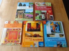 5 Bücher - Acrylmalerei mit 2 DVD - Acrylbilder - Landschaft - Malkurs 1 + 2